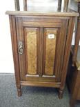 Walnut late 19c pot cupboard with a single door to front,