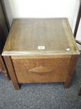 1940`s oak shoe box with lift up lid