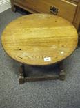 Oak circular topped centre table c1950`s