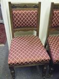 Set of 6 Victorian chairs with overstuffed upholstery, seats and backs