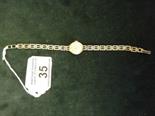 Ladies 9ct gold watch and strap, 11 grams including movement, makers Accurist, c1970`s