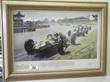 The British Greats of Motor Racing coloured print of Jim Clarke, and Tony Smith