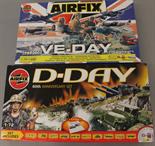 Two Airfix plastic model kits: D-Day 10300; VE-Day 10301. Both boxed and appear complete and