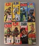 Five Hasbro reproduction Palitoy Action Man figures: SAS key Figure; Helicopter Pilot; Action