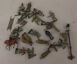 Selection of Britains lead military figures, includes telegraph pole, overall F. (29 pieces)