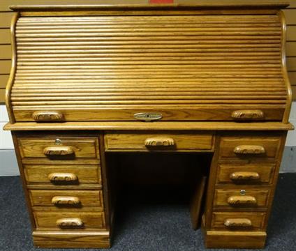 a reproduction tambour roll top desk by country desk