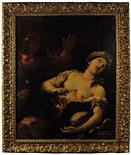 LUCA GIORDANO (1632/34-1705) Lucrezia Olio su tela, 127,6x103,6 cm. La cornice è, probabilmente,