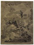 GIOVAN DOMENICO TIEPOLO (1727-1804) Assunzione al cielo di un condottiero Acquaforte su carta