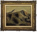 MARIO SIRONI (1885-1961) Montagne o Montagne del Trentino, metà degli anni Cinquanta Olio su tela,