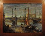 MICHELE CASCELLA (1892 1989) Pescara, 1939 Olio su tela, 67,4x90,5 cm. Firma al recto: “Michele