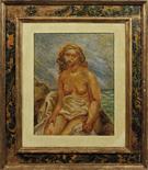 GIORGIO DE CHIRICO (1888 1978) Modella, febbraio 1931 circa Olio su tavola, 48x38,3 cm. Firma al
