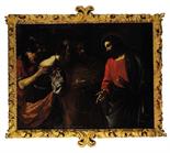 GREGORIO PRETI (1603-1672) Cristo e l’adultera, 1650 ca. Olio su tela, 110,3x143,6 cm.