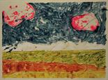 MARIO SCHIFANO (1934-1998) Paesaggio anemico Smalto e acrilico su tela, 98,5x132,5 cm.