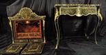 SECRETAIRE A DUE PEZZI PLACCATO BOULLE IN STILE LUIGI XV Produzione francese, XIX secolo Legno di