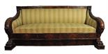 DIVANO IN STILE CARLO X Produzione 18901900 Noce, piuma di noce 97x209x78,5 cm. Stato di