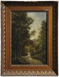 LEON RICHET (1847-1907) Paesaggio a Barbizon  Olio su tela 40x60,6 cm. Firma al recto (poco