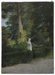 GUERRINO GUARDABASSI (1841-1893) Sul Pincio  Olio su tela 44,5x63 cm. Firma al recto; etichetta e