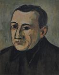 FIORENZO TOMEA (1910-1960) Don Martino 1954 Olio su cartone 39x29,4 cm. Firma, titolo e data al