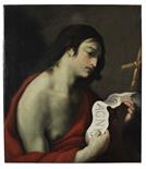 GIOVAN FRANCESCO GESSI (1588 – 1649) San Giovanni Battista  Olio su tela 58x66 cm. Provenienza: