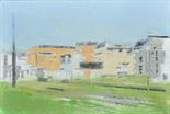GIORGIO ORTONA (1960) Stazione 2002 Olio su tavola 36x24 cm. Etichetta al verso recante i dati