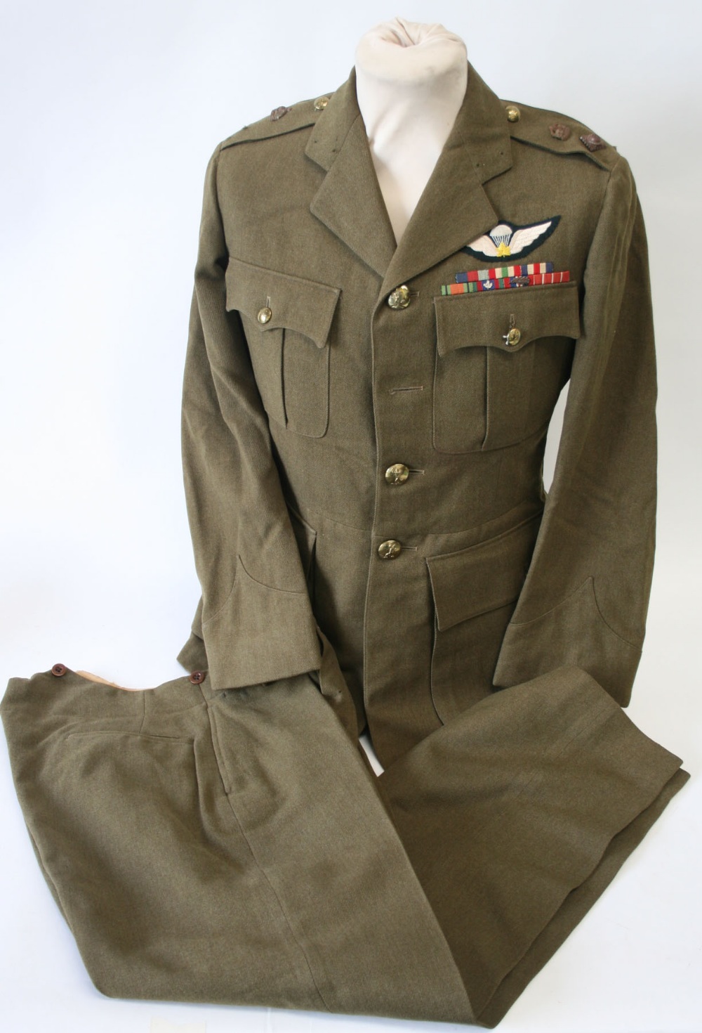 WW2 Canadian Royal Signals Airborne Officers Service Dress Uniform