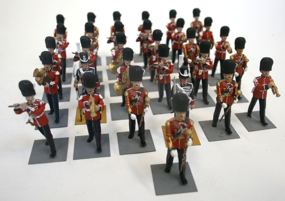 Alymer Toy Soldiers, Marching 54mm Grenadier Guards Band Figures