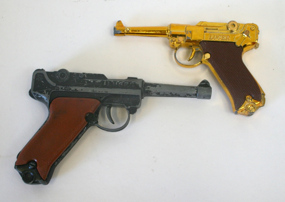 Lone Star 9mm Automatic Luger Toy Cap Pistol, in play worn condition