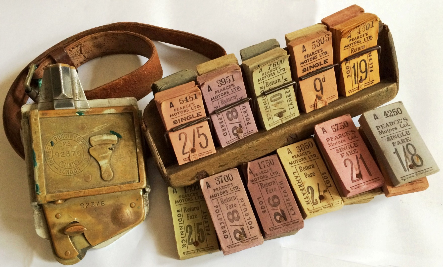 Bell Punch bus/tram conductor's TICKET PUNCH MACHINE (as used 1890s