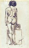 Léopold SURVAGE (Moscow, 1879-Paris, 1968) “Standing nude”, 1910 Ink and pencil on paper 29,5 x 17