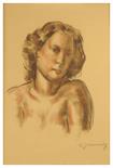 Samuel GRANOVSKY (1889-1942) “Nude” Red chalk and pencil on paper 55 x 38 cm Signed lower right