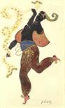 Léon BAKST (Grodno, Belarus, 1866-Paris, 1924) “Costume design” Watercolor on paper 25 x 15 cm
