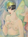 Sasha ZALIOUK (Radomyshl, 1887-Paris, 1971) “La garçonne” Gouache on paper 30,5 x 23 cm Signed and