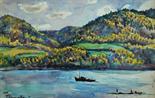 Piotr KONTCHALOVSKY (1876-1956) “Yenisei” Watercolor and pencil on paper 41 x 62 cm Signed and dated