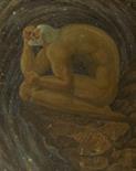 Serge PONOMAREW (1911-1984) “Night” Oil on cardboard 92,5 x 73,5cm Signed in Cyrillic, dated 1967