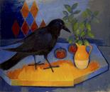 Georges AKOPIAN (1912-?) “Raven” Oil on canvas 60 x 73 cm Signed upper left