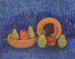 Georges AKOPIAN (1912-? ) “Still life with fruits and plate” Oil on canvas 54 x 68 cm Signed upper