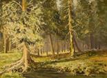 Serge SEDRAC (1878-1974) “The forest” Oil on canvas 38 x 52 cm Signed lower left