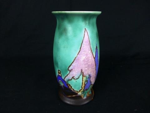 A Clarice Cliff Inspiration Capri Vase Hand Painted Marks