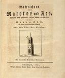 GEORG HJERSING HOST (1734-1794), NEWS FROM MOROCCO, 1781, Denmark (Copenhagen) Original binding,