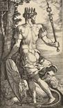 MONOGRAMISTA IB, THE SUN, 1528, Germany Small print of the Sun, part of a group of seven prints of