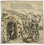 NEZNÁMÝ NEMECKÝ AUTOR, CHRIST DEFEATS THE DEVIL, 1547, Germany Two small prints by an unknown German