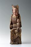 MADONNA ON A THRONE, First third of the 13th century, Spain (Catalonia) Early Gothic Madonna on