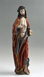 CHRIST IN AGONY, Around 1500, Germany Late Gothic statue of Christ in Agony, which shows signs of