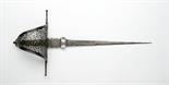 LEFT-HAND DAGGER, Around 1640, Spain Straight blade, ricasso with holes and oval depression, maker´s