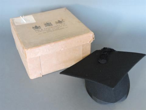A Mid th Century Ede And Ravenscroft Ltd Mortar Board Size 7 5 With A Graduation Letter In Orig