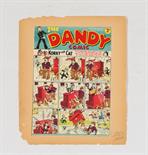 Dandy 89 (Aug 12 1939) Front cover printer`s proof signed off by Dandy editor, Albert Barnes [