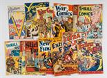 G G Swan propaganda war titles (1940s-50s). Extra Fun 2, 3, 4, Fresh Fun 8, New Funnies 10, 13,