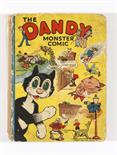 Dandy Monster Comic 1 (1939). Complete spineless example with worn board edges. Ink dedication,