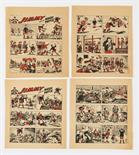 Jimmy And His Magic Patch 2 x double page printers proofs (1950s). Jimmy meets the Three