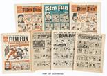 Film Fun (1938-59) 85 issues comprising 1938 Fireworks, 1940 Xmas, 1941 x 1, these 3 trimmed/taped